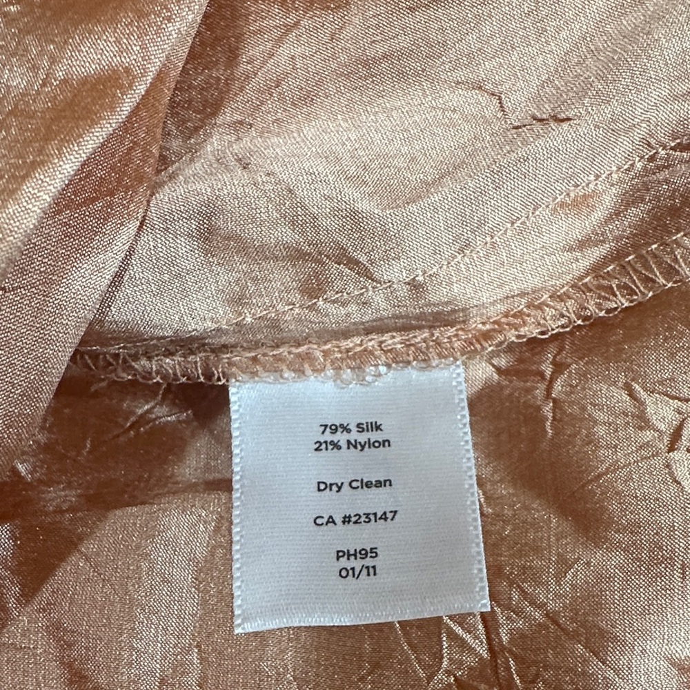 Talbots Shimmering Salmon A-Line Skirt YT3 - Picture 6 of 7